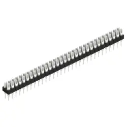 Pin header, 62 pole, pitch 2.54 mm, straight, black, MK 204 62 Z