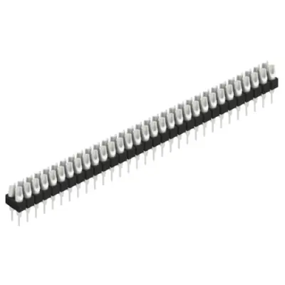 Pin header, 62 pole, pitch 2.54 mm, straight, black, MK 204 62 Z - 1