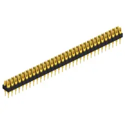 Pin header, 64 pole, pitch 2.54 mm, straight, black, MK 204 64 G