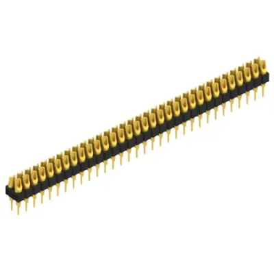 Pin header, 64 pole, pitch 2.54 mm, straight, black, MK 204 64 G - 1