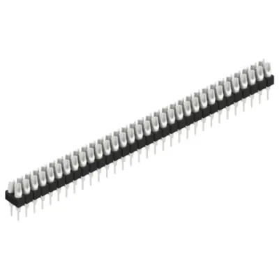 Pin header, 64 pole, pitch 2.54 mm, straight, black, MK 204 64 Z - 1