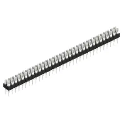 Pin header, 66 pole, pitch 2.54 mm, straight, black, MK 204 66 Z