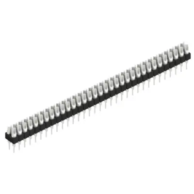 Pin header, 66 pole, pitch 2.54 mm, straight, black, MK 204 66 Z - 1