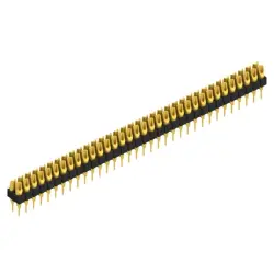Pin header, 68 pole, pitch 2.54 mm, straight, black, MK 204 68 G