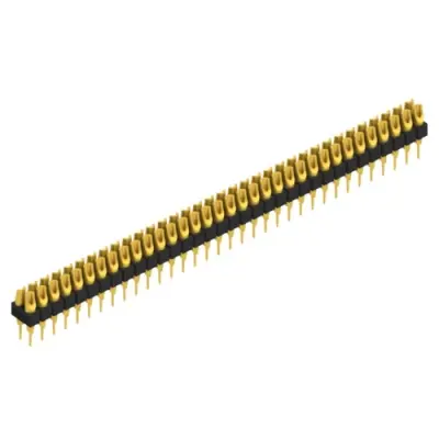Pin header, 68 pole, pitch 2.54 mm, straight, black, MK 204 68 G - 1