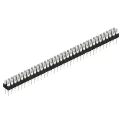 Pin header, 68 pole, pitch 2.54 mm, straight, black, MK 204 68 Z