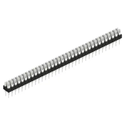 Pin header, 68 pole, pitch 2.54 mm, straight, black, MK 204 68 Z - 1
