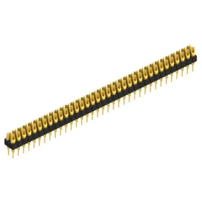 Pin header, 70 pole, pitch 2.54 mm, straight, black, MK 204 70 G - 1