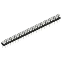 Pin header, 70 pole, pitch 2.54 mm, straight, black, MK 204 70 Z