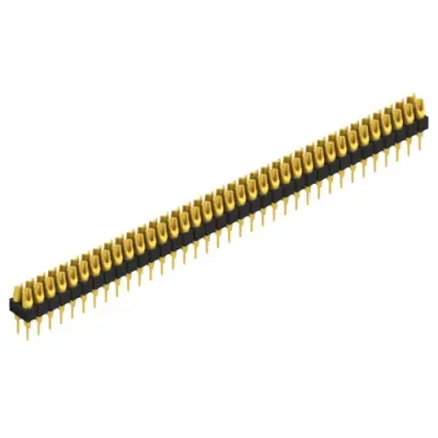 Pin header, 72 pole, pitch 2.54 mm, straight, black, MK 204 72 G - 1