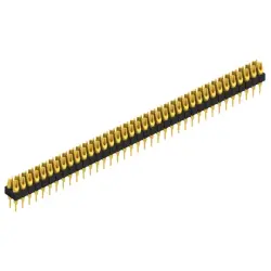 Pin header, 74 pole, pitch 2.54 mm, straight, black, MK 204 74 G