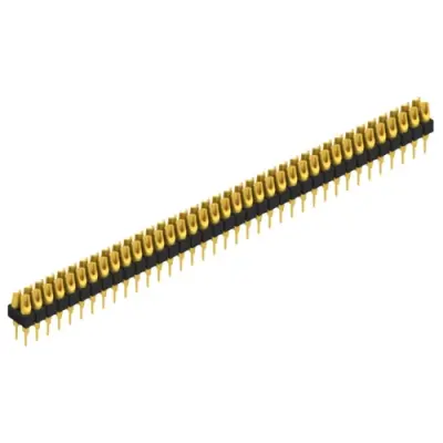 Pin header, 74 pole, pitch 2.54 mm, straight, black, MK 204 74 G - 1