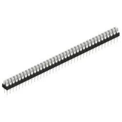 Pin header, 74 pole, pitch 2.54 mm, straight, black, MK 204 74 Z