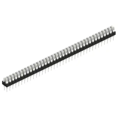 Pin header, 74 pole, pitch 2.54 mm, straight, black, MK 204 74 Z - 1