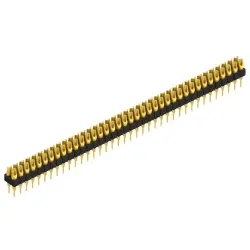 Pin header, 76 pole, pitch 2.54 mm, straight, black, MK 204 76 G