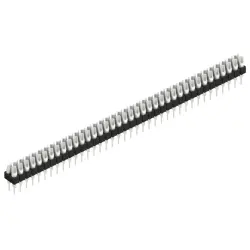 Pin header, 76 pole, pitch 2.54 mm, straight, black, MK 204 76 Z