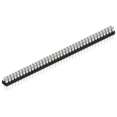 Pin header, 76 pole, pitch 2.54 mm, straight, black, MK 204 76 Z - 1