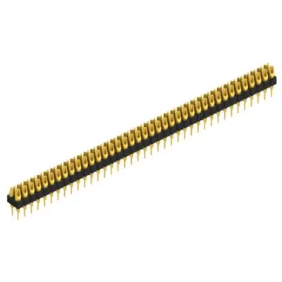 Pin header, 78 pole, pitch 2.54 mm, straight, black, MK 204 78 G - 1