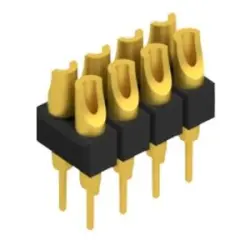 Pin header, 8 pole, pitch 2.54 mm, straight, black, MK 204 8 G