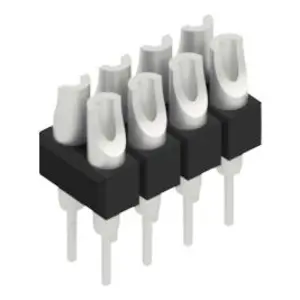 Pin header, 8 pole, pitch 2.54 mm, straight, black, MK 204 8 Z - 1