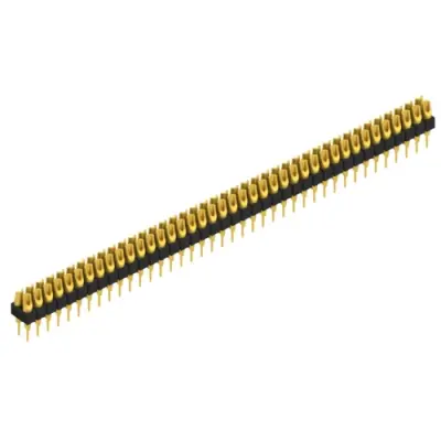 Pin header, 80 pole, pitch 2.54 mm, straight, black, MK 204 80 G - 1