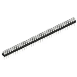 Pin header, 80 pole, pitch 2.54 mm, straight, black, MK 204 80 Z