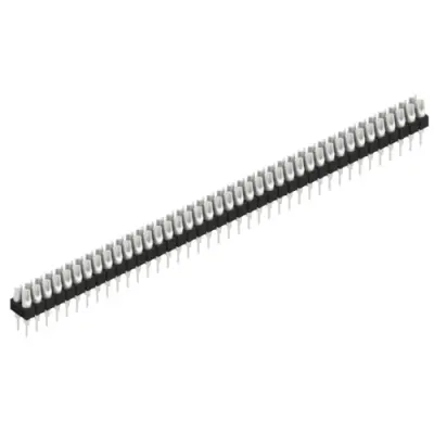Pin header, 80 pole, pitch 2.54 mm, straight, black, MK 204 80 Z - 1
