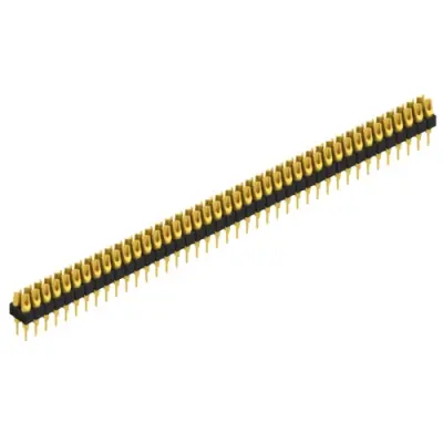 Pin header, 82 pole, pitch 2.54 mm, straight, black, MK 204 82 G - 1