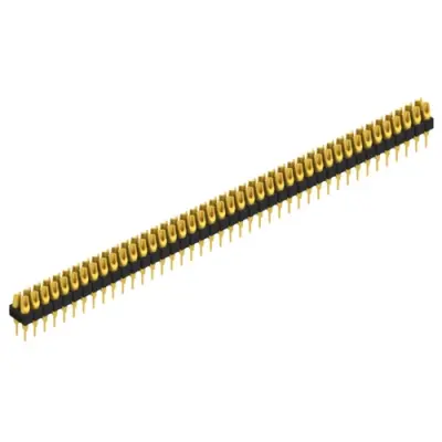 Pin header, 84 pole, pitch 2.54 mm, straight, black, MK 204 84 G - 1