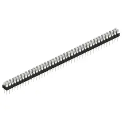Pin header, 84 pole, pitch 2.54 mm, straight, black, MK 204 84 Z