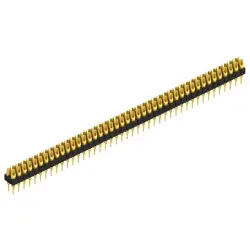 Pin header, 86 pole, pitch 2.54 mm, straight, black, MK 204 86 G