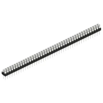 Pin header, 86 pole, pitch 2.54 mm, straight, black, MK 204 86 Z - 1
