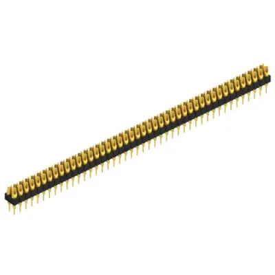 Pin header, 88 pole, pitch 2.54 mm, straight, black, MK 204 88 G - 1