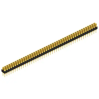 Pin header, 90 pole, pitch 2.54 mm, straight, black, MK 204 90 G - 1