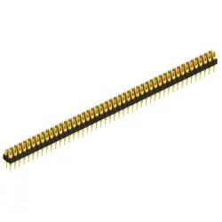 Pin header, 92 pole, pitch 2.54 mm, straight, black, MK 204 92 G