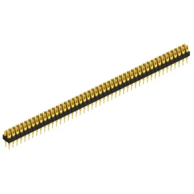 Pin header, 92 pole, pitch 2.54 mm, straight, black, MK 204 92 G - 1