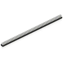 Pin header, 92 pole, pitch 2.54 mm, straight, black, MK 204 92 Z