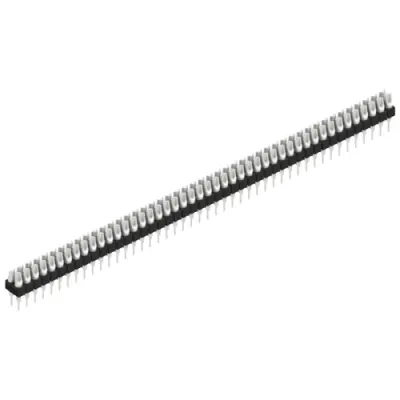 Pin header, 92 pole, pitch 2.54 mm, straight, black, MK 204 92 Z - 1