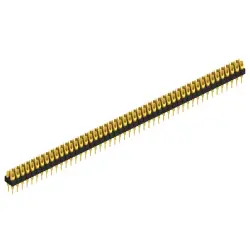 Pin header, 96 pole, pitch 2.54 mm, straight, black, MK 204 96 G