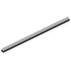 Pin header, 96 pole, pitch 2.54 mm, straight, black, MK 204 96 Z