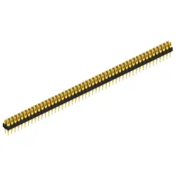 Pin header, 98 pole, pitch 2.54 mm, straight, black, MK 204 98 G