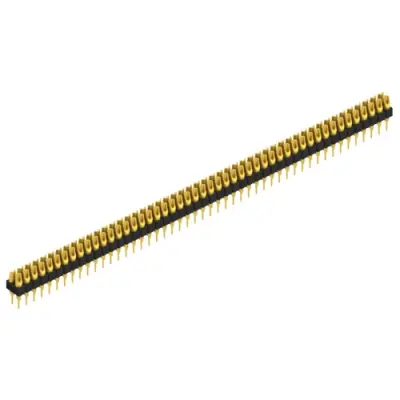 Pin header, 98 pole, pitch 2.54 mm, straight, black, MK 204 98 G - 1