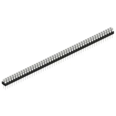 Pin header, 98 pole, pitch 2.54 mm, straight, black, MK 204 98 Z - 1