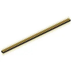 Pin header, 100 pole, pitch 2.54 mm, straight, black, MK 205 100 G