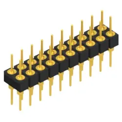 Pin header, 20 pole, pitch 2.54 mm, straight, black, MK 205 20 G
