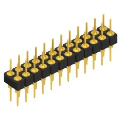Pin header, 24 pole, pitch 2.54 mm, straight, black, MK 205 24 G