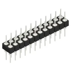 Pin header, 24 pole, pitch 2.54 mm, straight, black, MK 205 24 Z