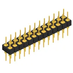 Pin header, 26 pole, pitch 2.54 mm, straight, black, MK 205 26 G