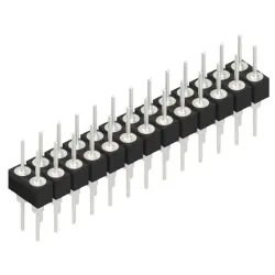 Pin header, 26 pole, pitch 2.54 mm, straight, black, MK 205 26 Z