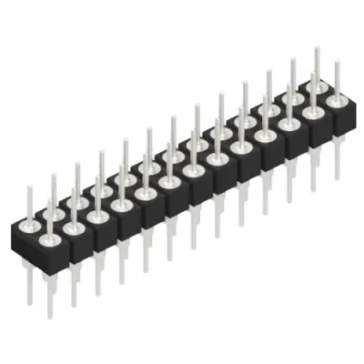 Pin header, 26 pole, pitch 2.54 mm, straight, black, MK 205 26 Z - 1